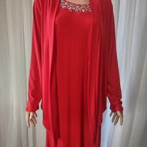 Covington Red Cocktail dress with gems size L